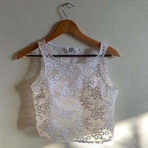 BB Dakota sheer embroidered blouse